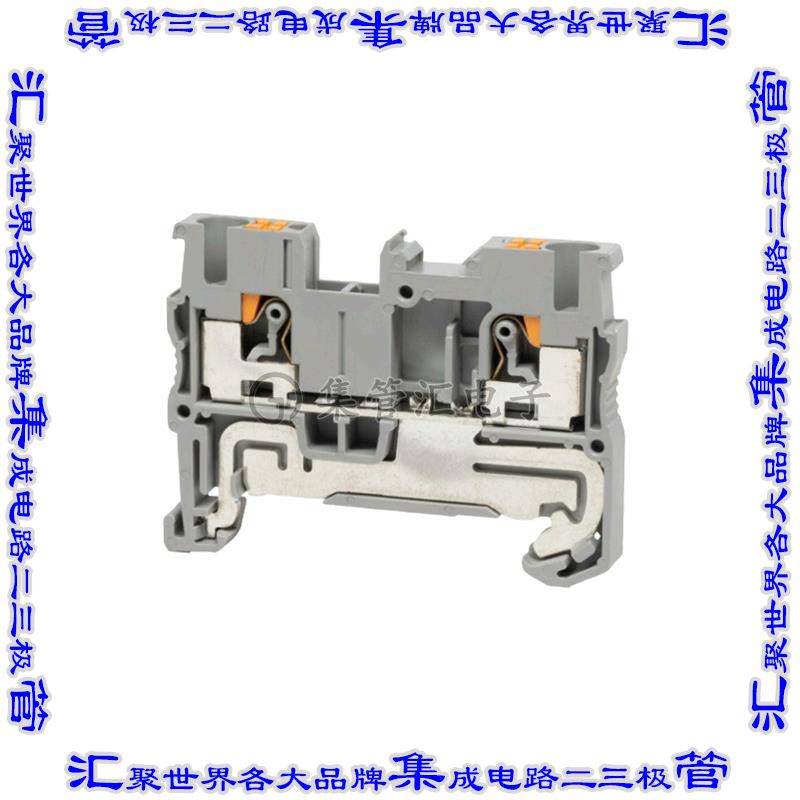 TBDR-06-25-GY 端子块连接器2POS接地地面5.2mm灰色12-26AWG
