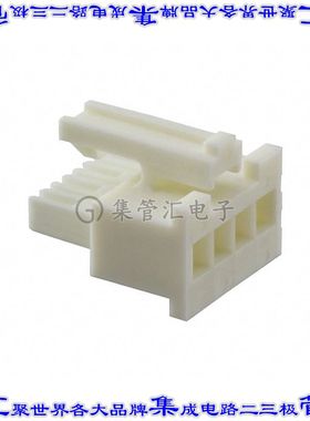 IPD1-04-S-K 矩形连接器外壳4POS插座2.54mm母形插口白色自由悬挂