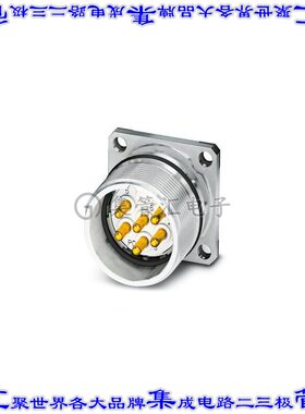 1619972 圆形连接器9(8+1电源)插座公形引脚焊接镀金面板安装