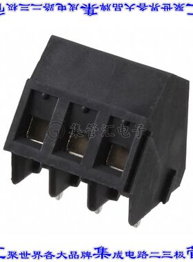1717981 线对板连接器3POS接线端子5.08mm通孔55角度带板