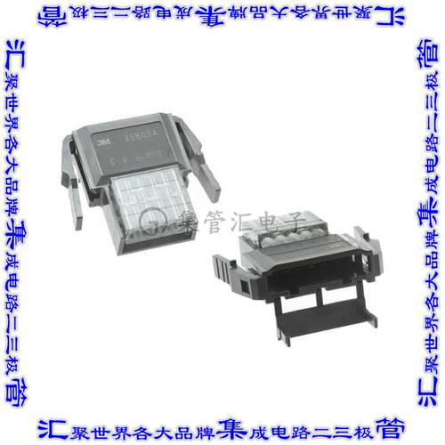35805-6080-AP0GF 矩形连接器5POS插头3mm母插口黑色IDC镀金面板
