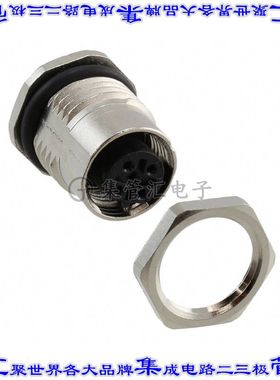 1543650 圆形连接器5POS插座母插口焊接镀金面板安装通孔