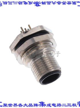 ALBKM12-RMBR5-S0 圆形连接器5POS插座公形引脚焊接面板安装通孔