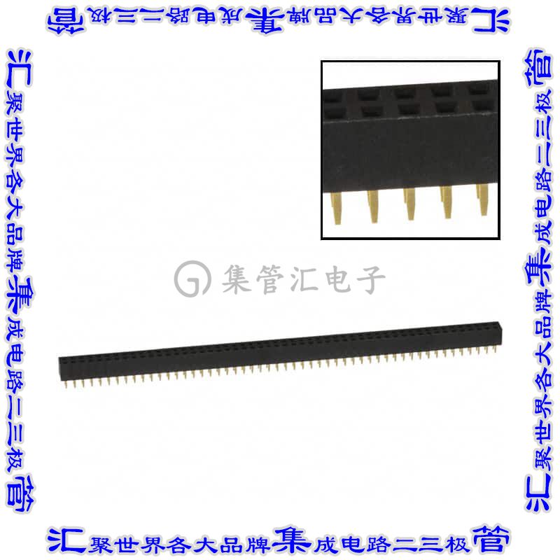 NPPN302AFCN-RC 针座连接器60POS插座2排2mm母形插口通孔直针镀金