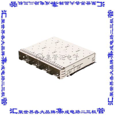 2227730-1 插拔式连接器机架成组(1 x 4)zSFP+通孔直角压配