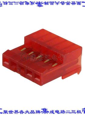 3-641190-5 矩形连接器5POS插座2.54mm母插口红色IDC镀金自由悬挂