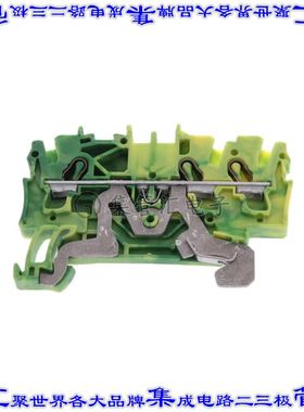 2002-1307 端子块连接器3POS接地地面5.2mm绿色黄色12-18AWG