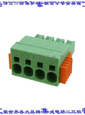 1718504 端子块连接器4POS插头母插口7.62mm绿色自由悬挂