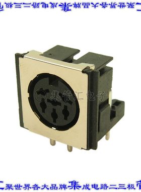 FM6726 圆形连接器6POS插座母插口焊接锡通孔直角