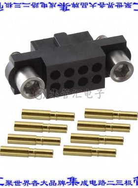 M80-4800805 矩形连接器8POS插座2排2mm母插口黑色压接镀金自由悬