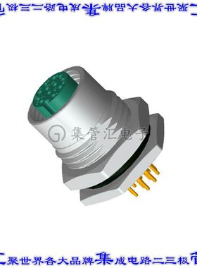 M12A-12PFFP-SF8001 圆形连接器12POS插座母插口焊接镀金面板安装