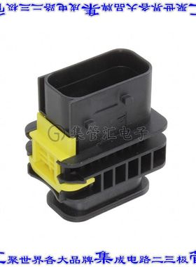 1-1564414-1 矩形连接器外壳12POS插头2排4mm公形引脚黑色面板安