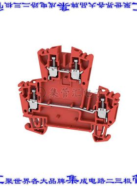 1068010000 端子块连接器4POS馈通式2排5.1mm红色12-22AWG