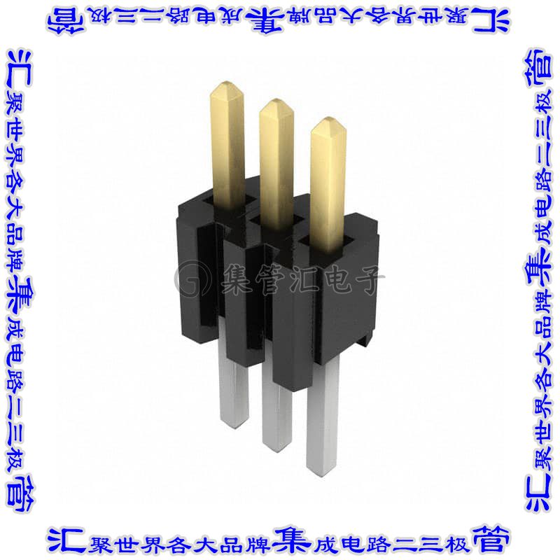 TMS-103-02-S-S 针座连接器3POS接头1.27mm公形插针通孔直针镀金