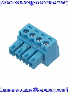 TBP02P1-381-04BE 端子块连接器4POS插头母插口3.81mm蓝色自由悬