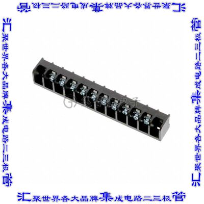 1546686-1 端子块连接器10电路隔板接线座9.53mm螺钉带紧固板