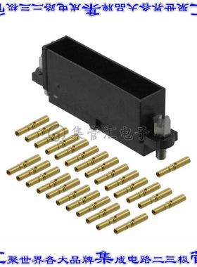 M80-4662605 矩形连接器26POS插座2排2mm母插口黑色压接镀金自由