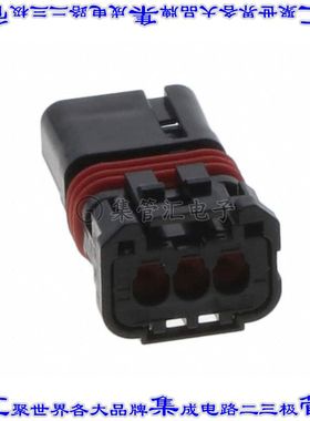 MX80A03SZ1A 矩形连接器外壳3POS插座2.54mm母形插口黑色自由悬挂