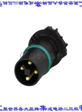 1406396 圆形连接器4(电源)插头公引脚焊接镀金通孔