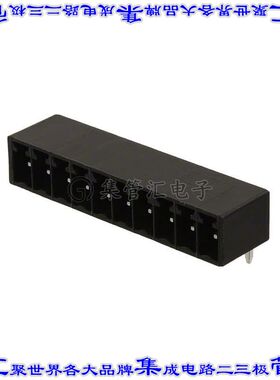 395021010 0395021010端子块连接器10POS接头公引脚带罩3.5mm黑色