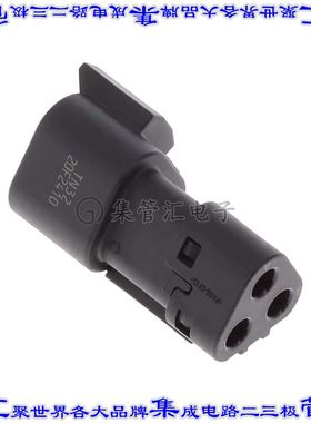 DT04-3P-TN32 矩形连接器外壳3POS插座2排公形引脚黑色自由悬挂