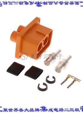 ELRA2Z16 矩形连接器2POS插座16mm公引脚橙色压接面板安装