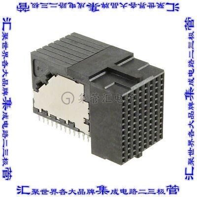 1934222-1 背板连接器96POS插座母插口12排1.9mm板边缘通孔直角黑