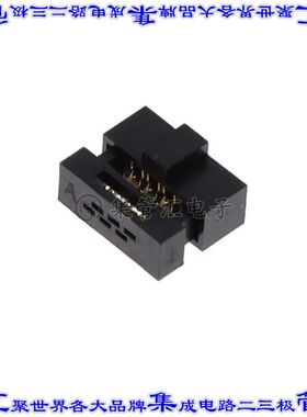 20021444-00006T4LF 矩形连接器6POS插座2排1.27mm母插口黑色IDC