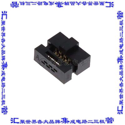 20021444-00006T4LF 矩形连接器6POS插座2排1.27mm母插口黑色IDC