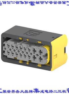 2-1564337-1 矩形连接器外壳16POS插座2排母形插口灰色自由悬挂