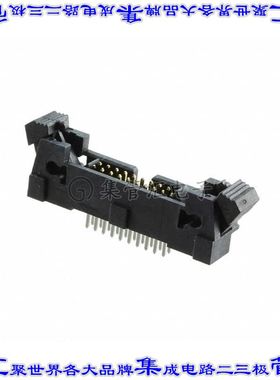 M50-3551042 针座连接器20POS接头2排1.27mm公形插针通孔直针镀金