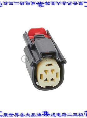 334724006 0334724006矩形连接器外壳4POS插座2排3.5mm母形插口黑