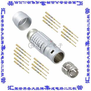 圆形连接器18POS插头公引脚压接镀金自由悬挂 FGG.2B.318.CYCD92