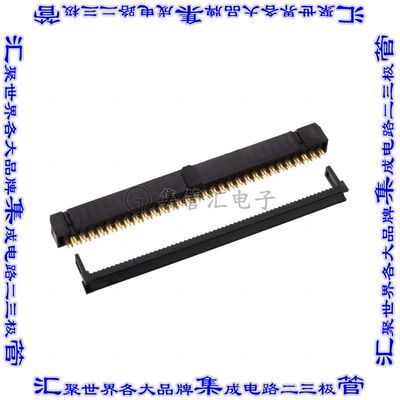 101-606 矩形连接器60POS插口2排2.54mm母插口黑色IDC镀金自由悬