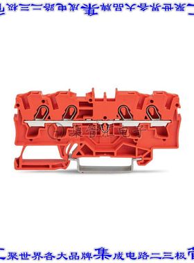 2004-1403 端子块连接器4POS馈通式6.2mm红色10-20AWG