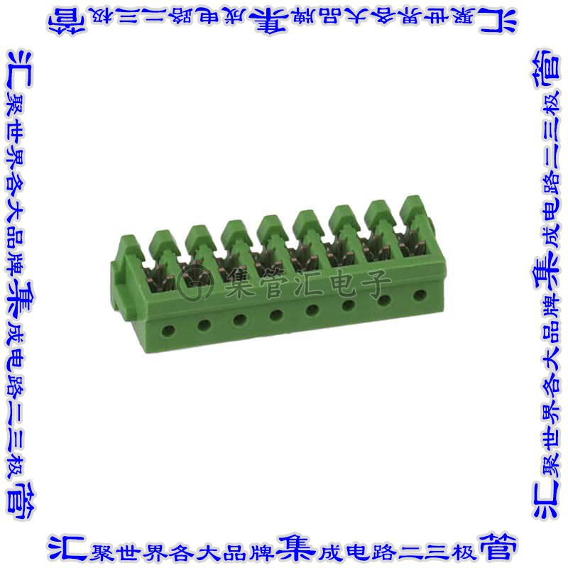 08ZR-8M-P 矩形连接器8POS插座1.5mm母插口绿色IDC锡自由悬挂