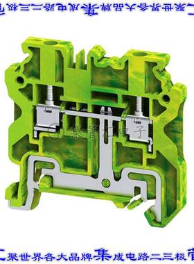 CYG2.5 端子块连接器2POS接地地面5.0mm绿色黄色12-24AWG