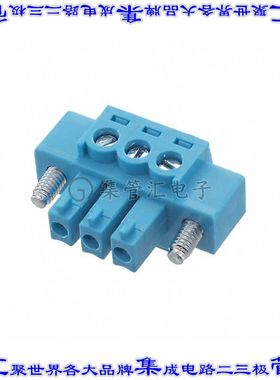 TBP02P1W-381-03BE 端子块连接器3POS插头母插口3.81mm蓝色自由悬