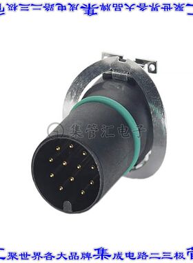1412015 圆形连接器12POS插头公引脚焊接镀金表面贴装