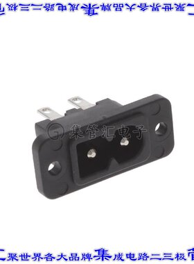 6160.0102 电源接入连接器2POS插座公形引脚IEC320-C8面板安装法