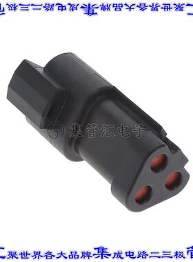 DT04-3P-EP10 矩形连接器外壳3POS插座2排公形引脚黑色自由悬挂