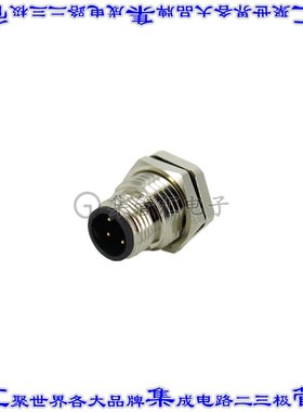 216A-04MSF 圆形连接器4POS插座公形引脚焊接镀金面板安装通孔