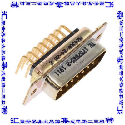 1757835-2 连接器15POS插头公引脚2排D-Sub通孔直角