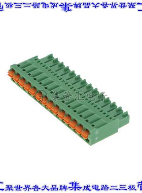 1748095 端子块连接器14POS插头母插口3.81mm绿色自由悬挂