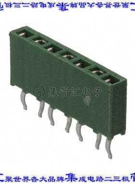 215297-7 针座连接器7POS插座2.54mm母形插口通孔直针镀金