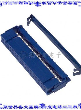 CWR-210-34-0203 矩形连接器34POS插座2排2.54mm母插口蓝色IDC锡