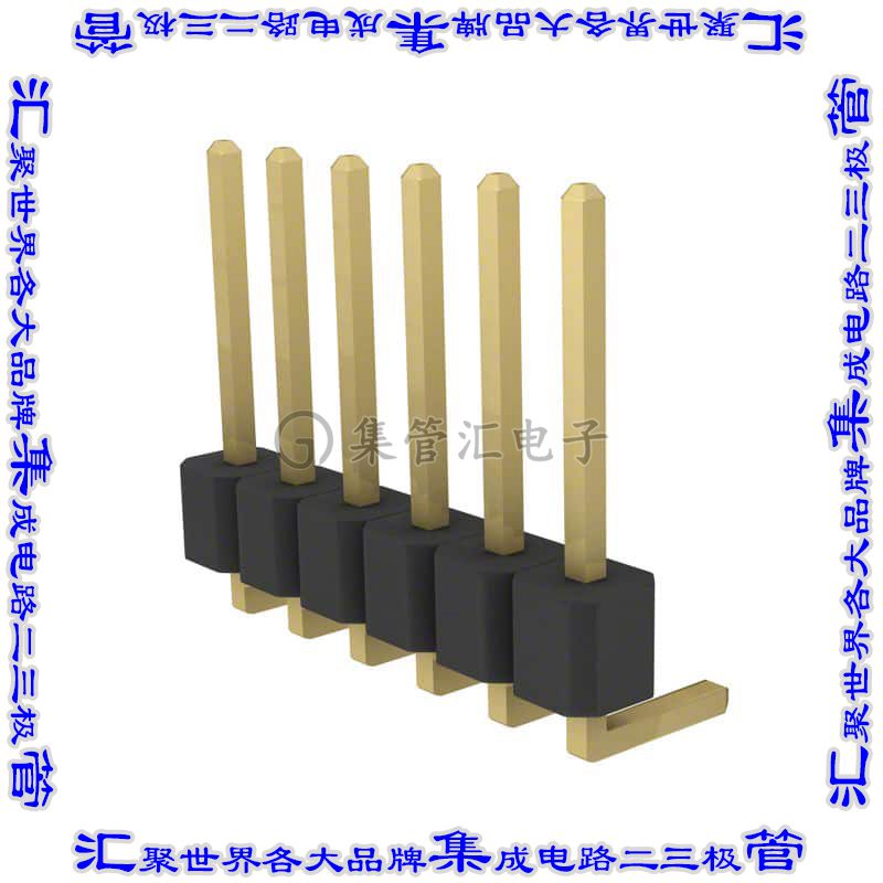 PRPC006SGAN-M71RC 针座连接器6POS分离式2.54mm公形插针通孔直角