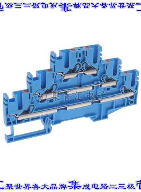 PIKD 2,5 BU 端子块连接器6POS馈通式3排5.1mm蓝色12-26AWG