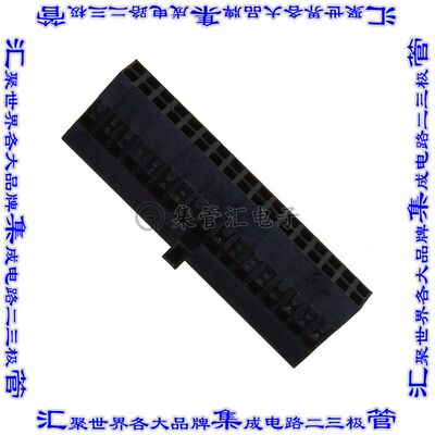 65846-022LF 矩形连接器外壳34POS插座2排2.54mm母形插口黑色自由