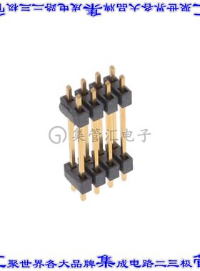 TW-04-06-G-D-500-086 连接器8POS针座间隔柱2排2mm通孔镀金